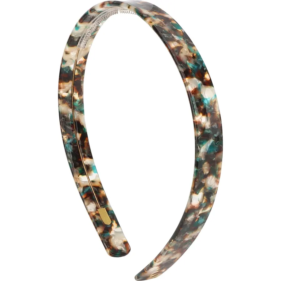 0.6” Emerald Tortoise Headbands Hair Head Bands for Women 1Piece