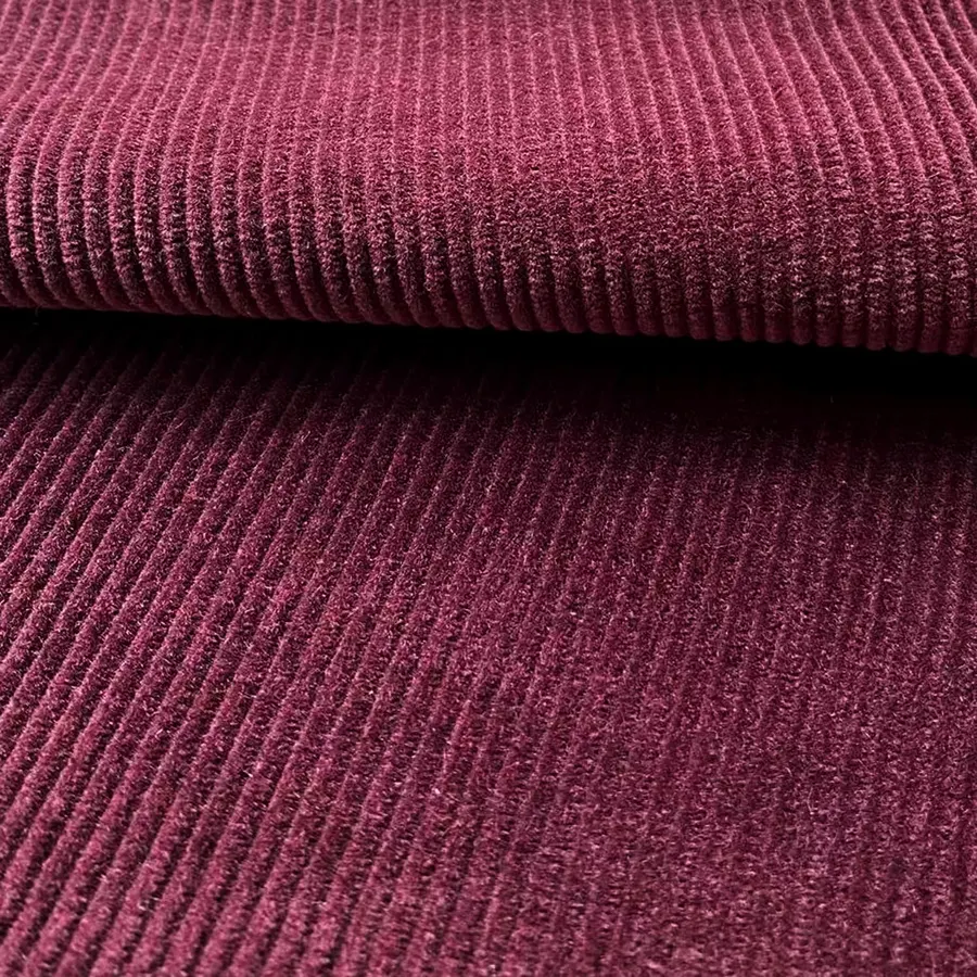 1.5 Yard Corduroy,100% Cotton Fabric by The Yard in Solid Color,57 Inches Wide Width,Soft Material for Sewing Material Apparel Cloth,Red Wine Color