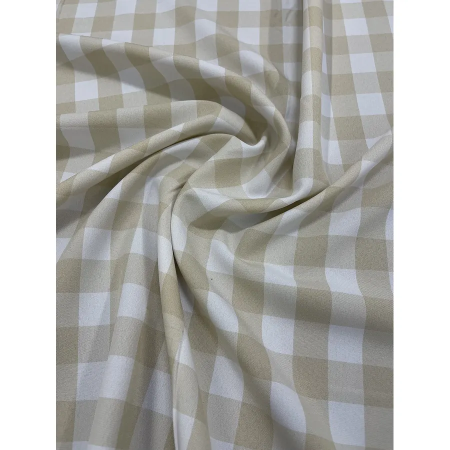 1" Checkered Gingham PolyPoplin Fabric by The Yard - 60 Inch Wide for Sewing, Quilting, Tablecloths, Curtains, Apparel, Crafting, DIY Projects