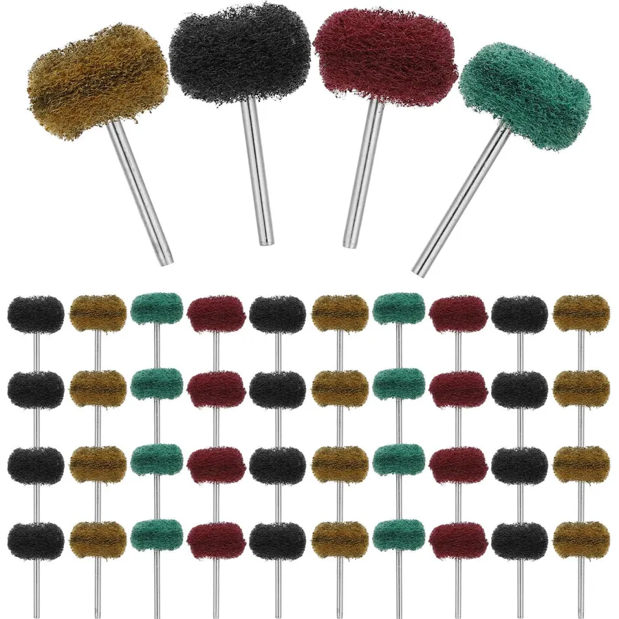 100pcs MM Mini Scouring Pad Brush Polishing Wheel Metal