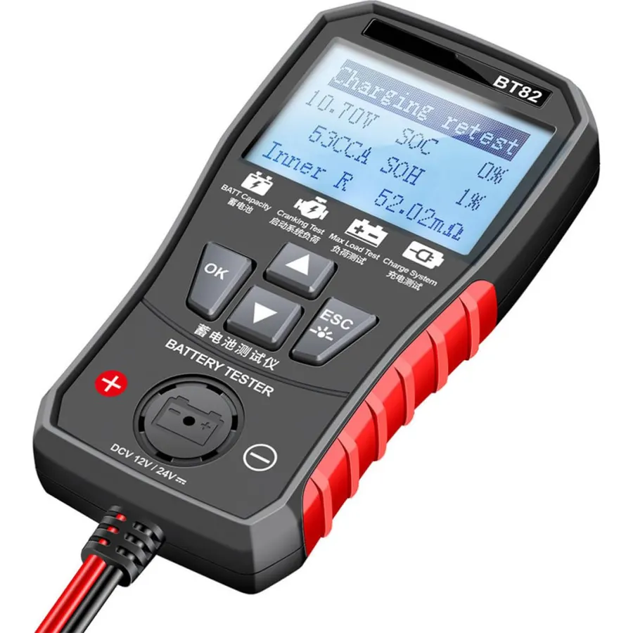 12v 24v Car Battery Tester Load Tool with Charging System Test