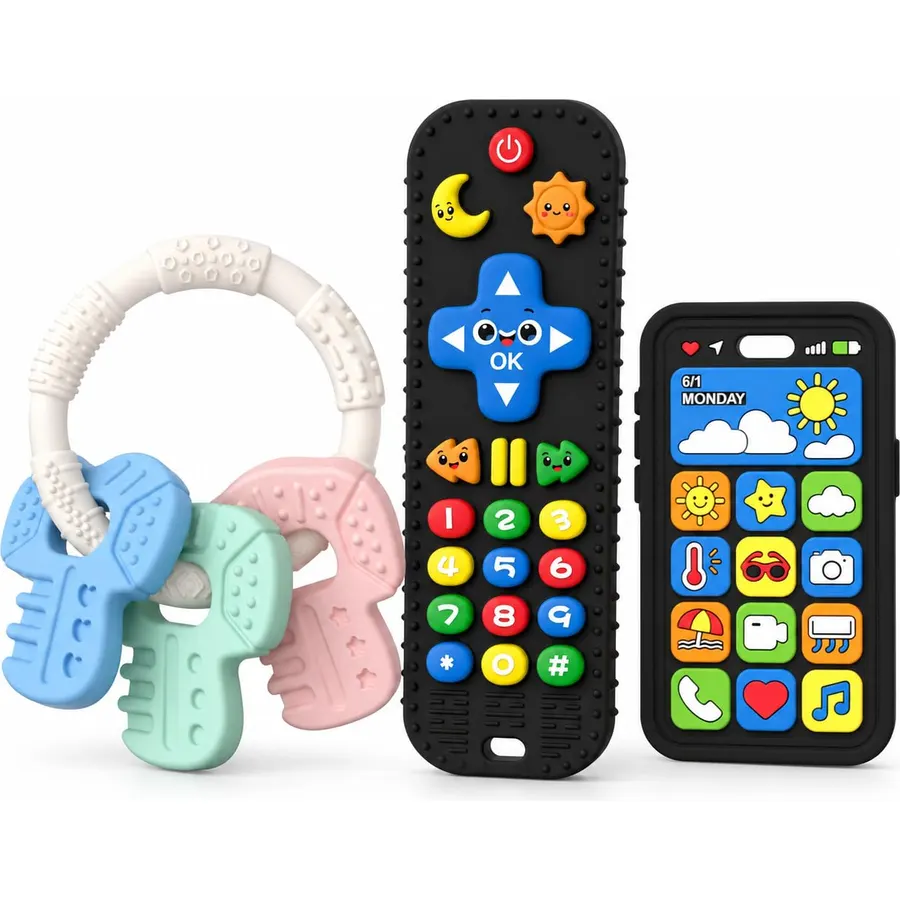 1Phone + 1 Remote + 1 Keys Baby Teether