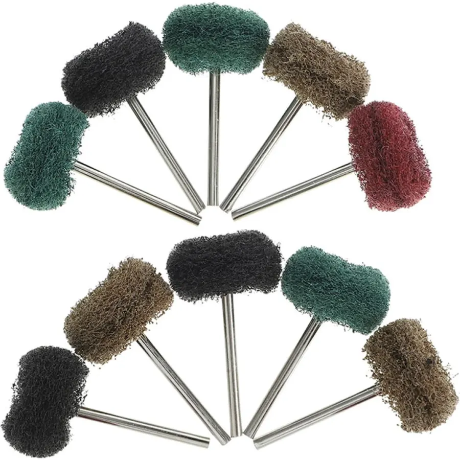 20pcs Mini Scouring Pad Brush Wheel Drill Attachment