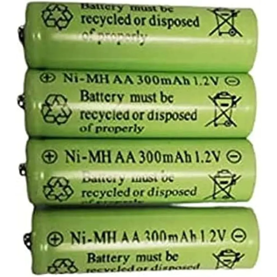 【4pcs】 Aa Rechargeable Battery Rechargeable Solar Batteries 300mAh 1.2V NI-MH Garden Lights