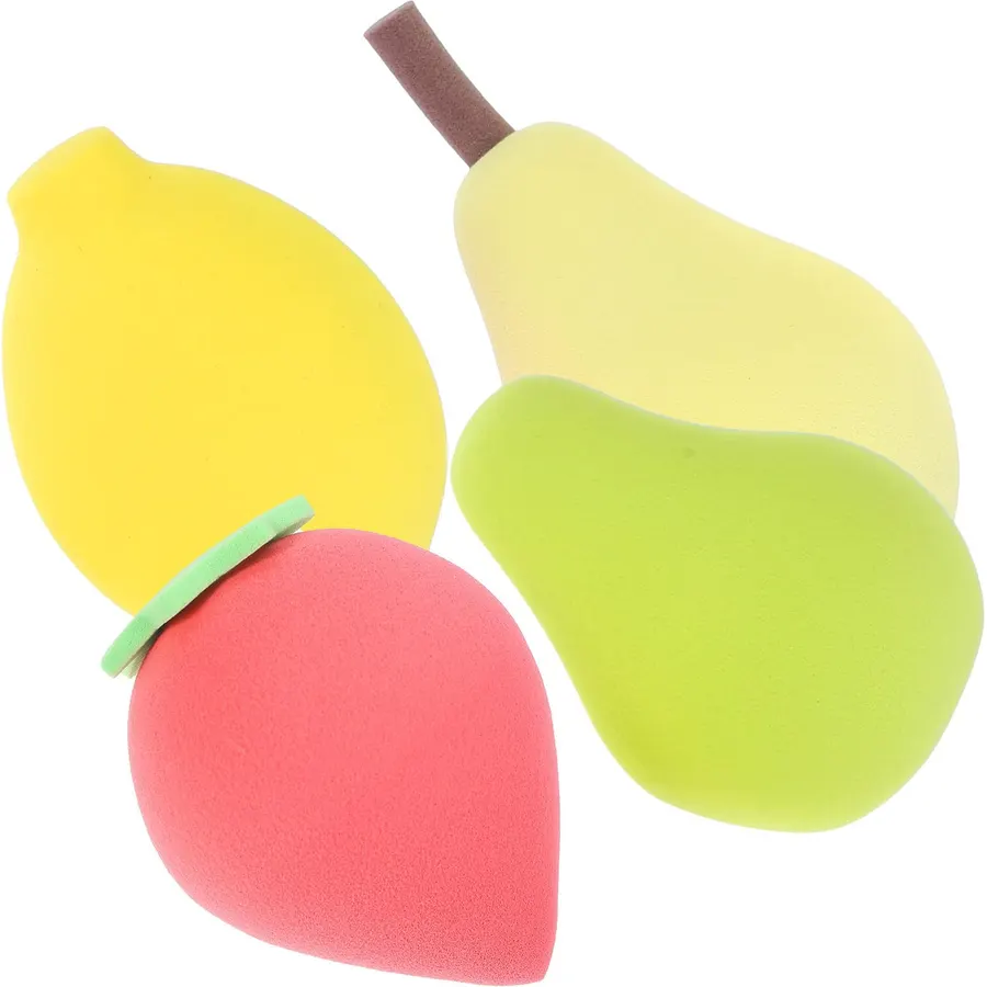 4pcs Fruit Shaped Makeup Sponge, Double Use Dry Wet Blender for Blush