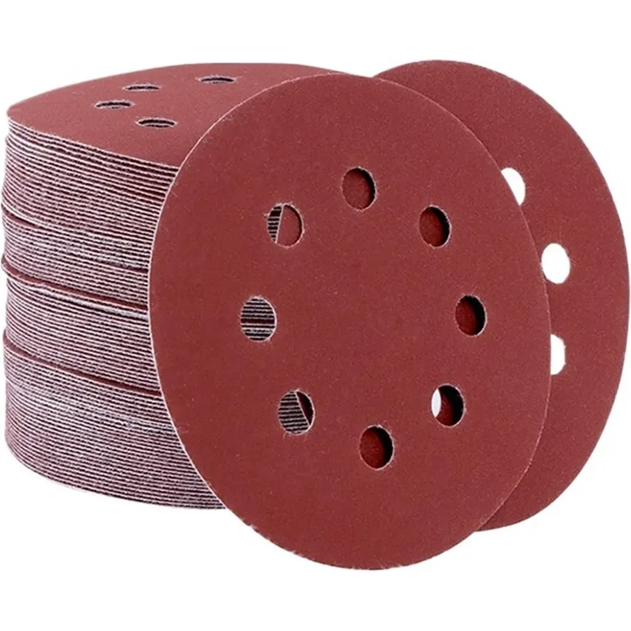 5/10/100pcs 5" 125mm 8 Hole Hook Loop Sanding Discs Sandpaper Pads Set 60Grits ~ 2000Grits Sander Disc Abrasive Polishing Tools(1000 Grits,20pcs)