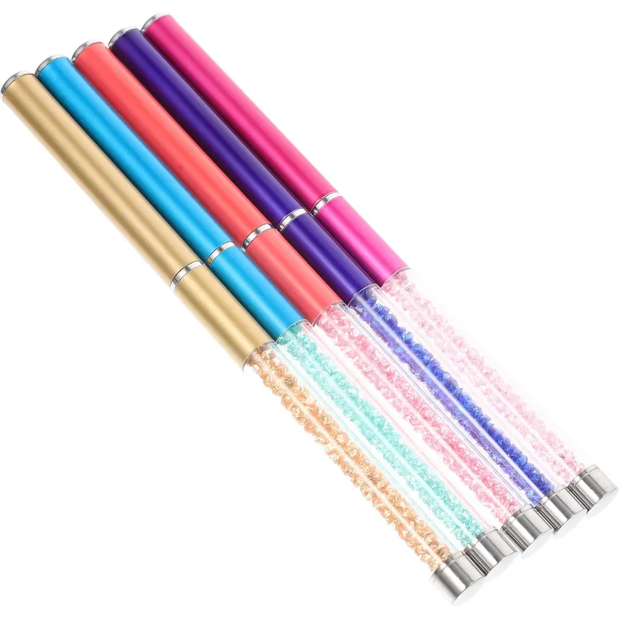 5pcs Nail Art Brush Pen Set, Fine Liner Heads for Gel Nails and Tips