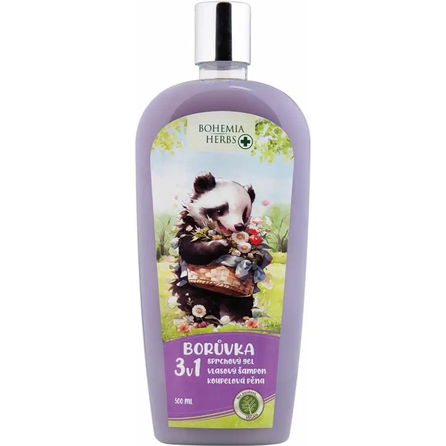 Bohemia Gifts 3-in-1 Kids Shower Gel Shampoo And Bath Foam Blueberry