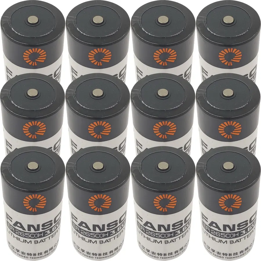 (12PCS/Set) ER26500H Replacement Battery ER26500 3.6V 8500mAh Size C Lithium Battery for Automobile Tire Pressure Monitor, Electricity Meter Battery