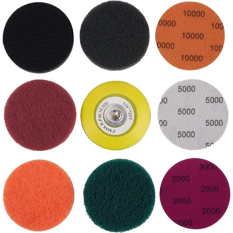 Headlight Restoration Kit Scouring Pads for Drill