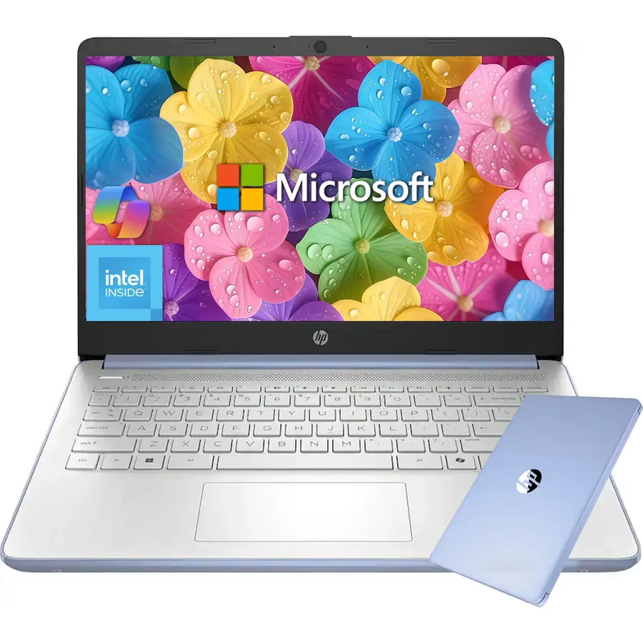 HP 14 Inch Laptop, Intel Processor N150, 4GB RAM 192GB Storage(UFS+SD Card)
