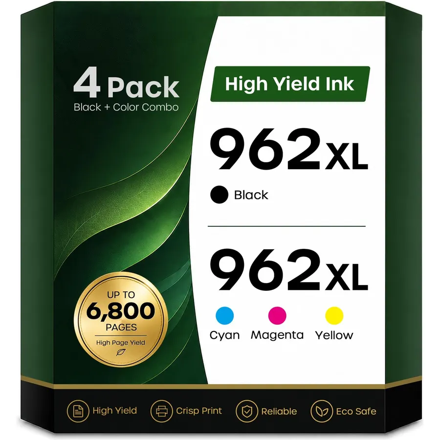 iNKPAD 962XL Ink Combo Pack 4-Pack for HP 9010/9020 (Not for e-Series/HP+)