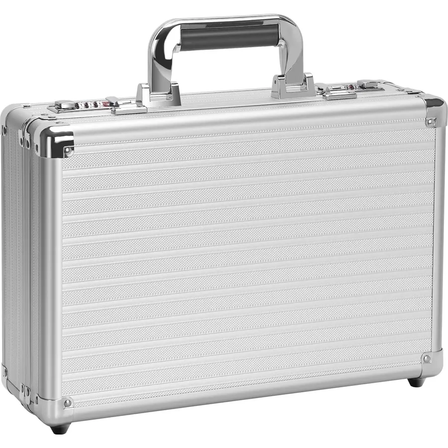 LOCKCURX File Organizer Storage Box, 14.2 x 9.4 x 4.5 Inch Metal Briefcase