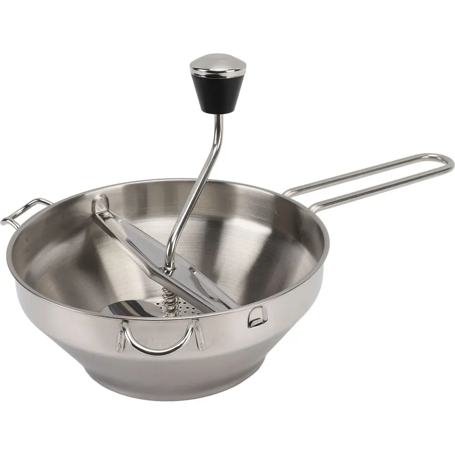 Manual Food Mill, Ergonomic Handle Design