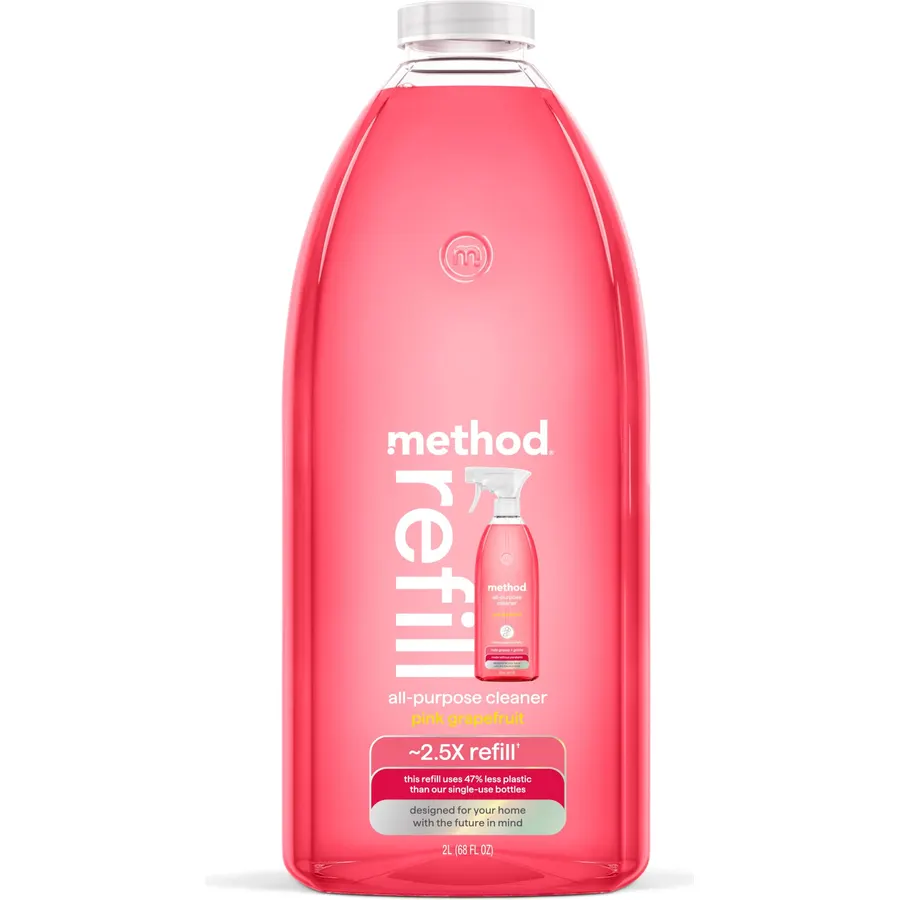 Method All-Purpose Cleaner Refill, Pink Grapefruit, 68 Fl Oz (Pack of 6)