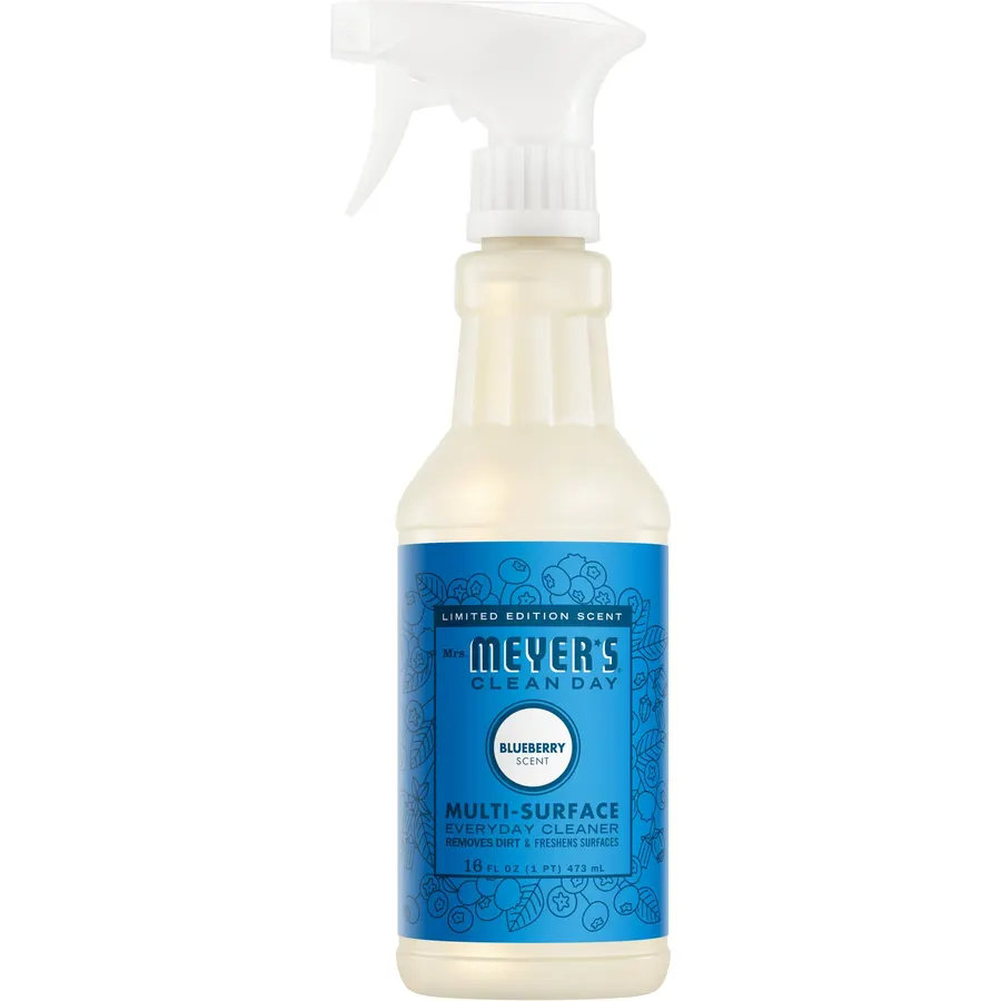 Mrs. MEYER'S CLEAN DAY Multi-Surface Cleaner, Blueberry, 16 Fl Oz (Pack of 6)
