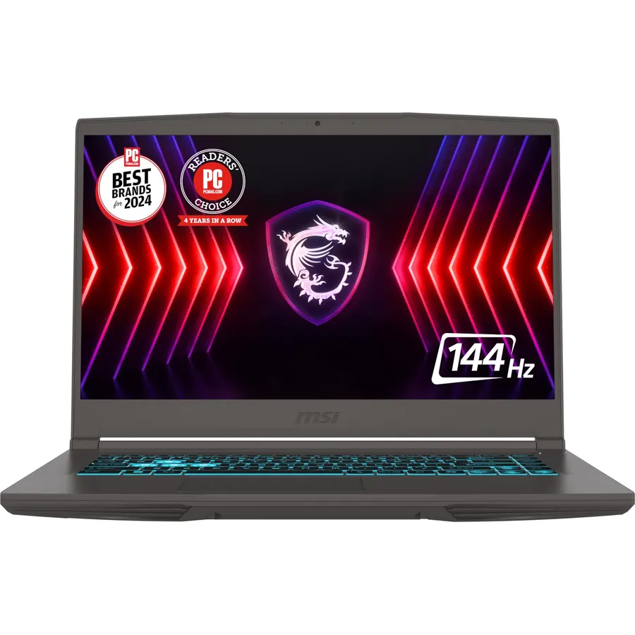 msi Thin 15.6 FHD 144Hz Gaming Laptop, Intel Core i7-13620H, NVIDIA GeForce RTX 4050, 32GB DDR4, 3TB Storage (2TB SSD+1TB Docking Station), Backlit Keyboard, Wi-Fi 6E, HD Camera, Win 11 Pro, Gray