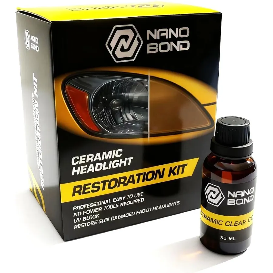 Nano Bond Ceramic Headlight Restoration Kit - No Power Tools - 3-Easy-Steps
