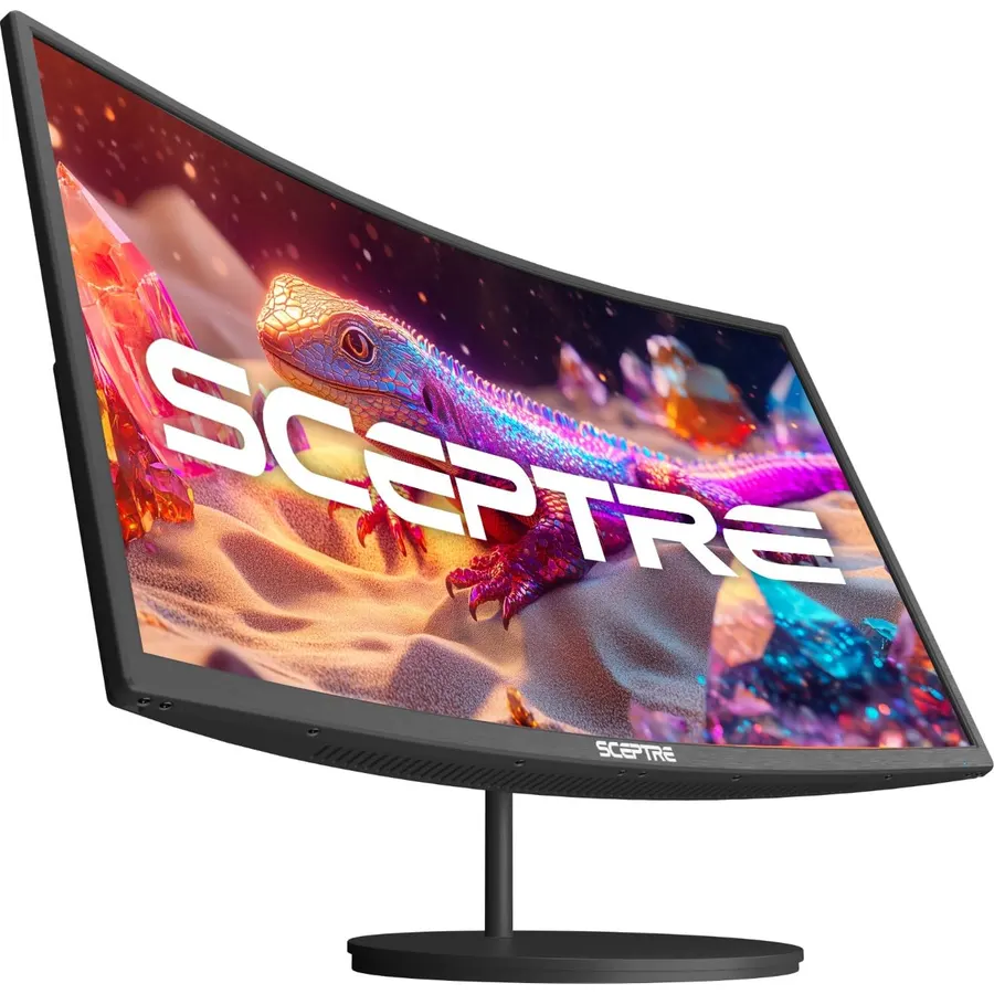 Sceptre Curved 27-inch Prime Monitor up to 100Hz 1080p, HDMI x2, VGA, 99% sRGB, Built-in Speakers, R1500, Machine Black 2025 (C275W-1920RN Series)