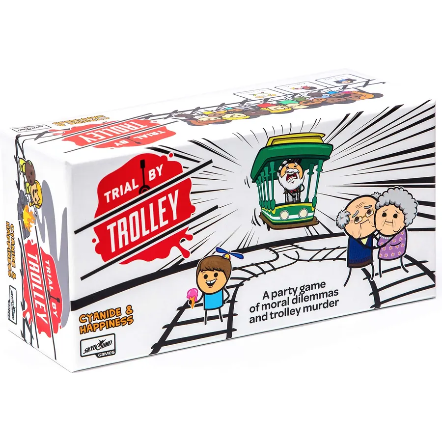 Skybound Trial by Trolley: an Adult Card Game of Moral Dilemmas and Murder | Party Game Games and Cyanide and Happiness | 3-13 Players, Ages 14 and Up