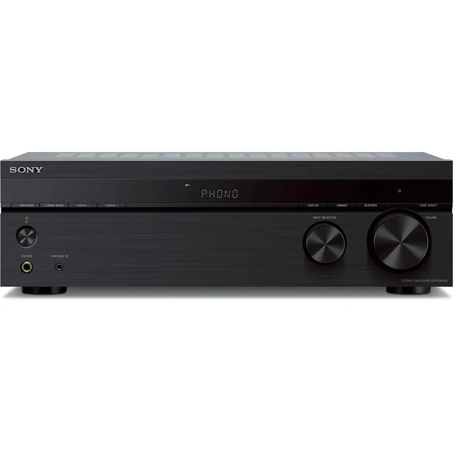 Sony STRDH190 2-ch Home Stereo Receiver with Phono Inputs and Bluetooth Black