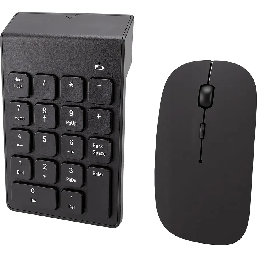 Wireless Numeric Keypad Mouse Combo, 2.4G Shared USB Receiver